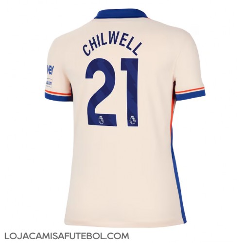 Camisa de Futebol Chelsea Ben Chilwell #21 Equipamento Secundário Mulheres 2024-25 Manga Curta